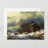 アンドレアスシェルフアウトオランダランドスケープと姿 ポストカード (正面/裏面)