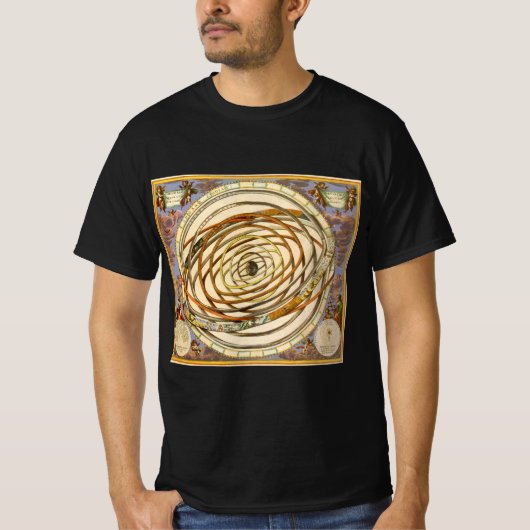アンドレアス・セラリウスによるヴィンテージ天文学軌道惑星 Tシャツ (正面)