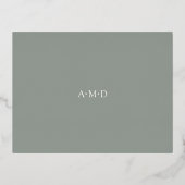 アンドレアセージエレガントなウェディングフォイルエンクロージャカード 箔招待状ポストカード (裏面)