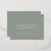 アンドレアセージエレガントなウェディングフォイルエンクロージャカード 箔招待状ポストカード (正面/裏面)