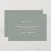 アンドレアセージ緑エレガントな結婚式 エンクロージャーカード (正面/裏面)