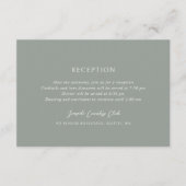 アンドレアセージ緑エレガントな結婚式 エンクロージャーカード (正面)