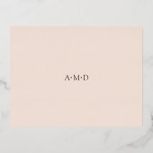 アンドレアタンエレガントなウェディングフォイルエンクロージャカード 箔招待状ポストカード (裏面)