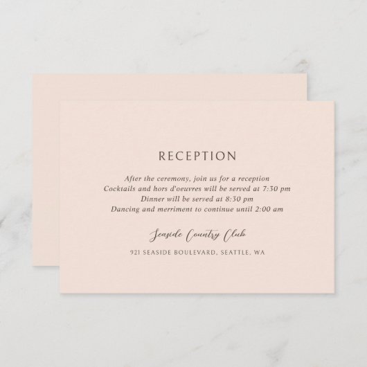 アンドレアタンエレガントウェディング エンクロージャーカード (正面/裏面)