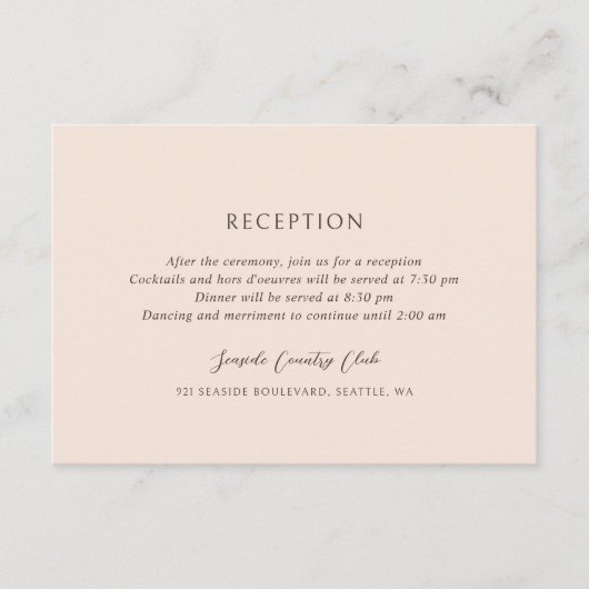 アンドレアタンエレガントウェディング エンクロージャーカード (正面)