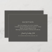 アンドレアブラウンエレガントな結婚式 エンクロージャーカード (正面/裏面)