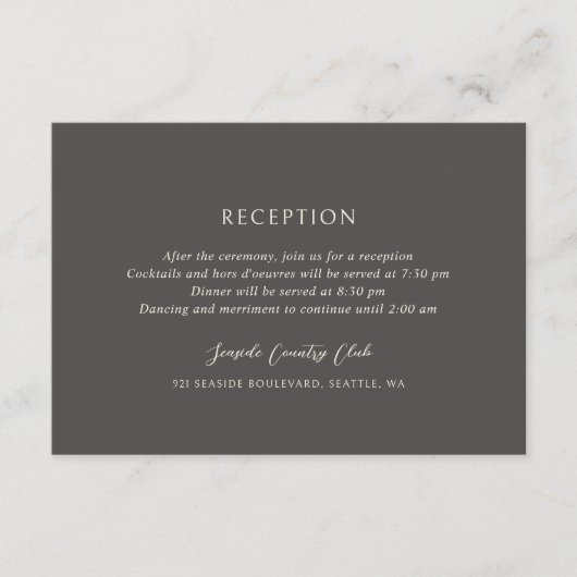 アンドレアブラウンエレガントな結婚式 エンクロージャーカード (正面)