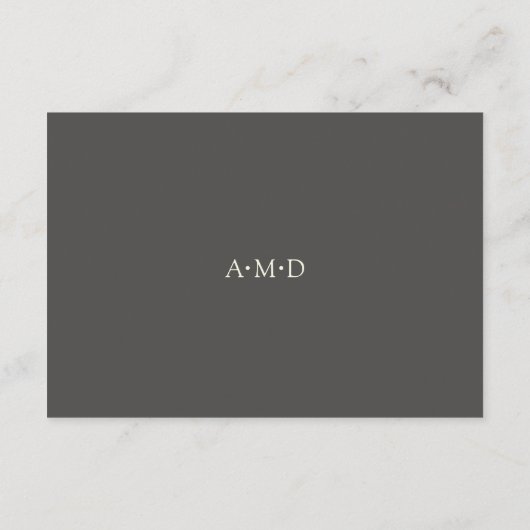 アンドレアブラウンエレガントな結婚式 エンクロージャーカード (裏面)