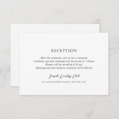 アンドレア白黒エレガントウェディング エンクロージャーカード (正面/裏面)