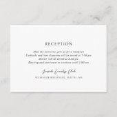 アンドレア白黒エレガントウェディング エンクロージャーカード (正面)