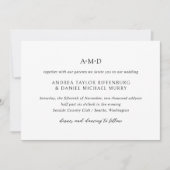 アンドレア白黒エレガントウェディング 招待状 (正面)