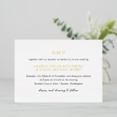 アンドレア白黒エレガントウェディング 箔招待状 (立ち正面)