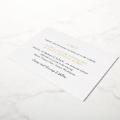 アンドレア白黒エレガントウェディング 箔招待状 (回転した状態)