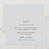 アンドレア・グレイ エレガントな結婚式 セーブザデート (正面/裏面)