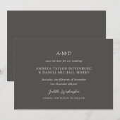 アンドレア・ブラウン エレガントな結婚式 セーブザデート (正面/裏面)