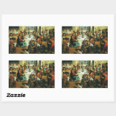 アンドレア・ボスコリによるカーナの結婚式、ルネサンス美術 長方形シール (シート)