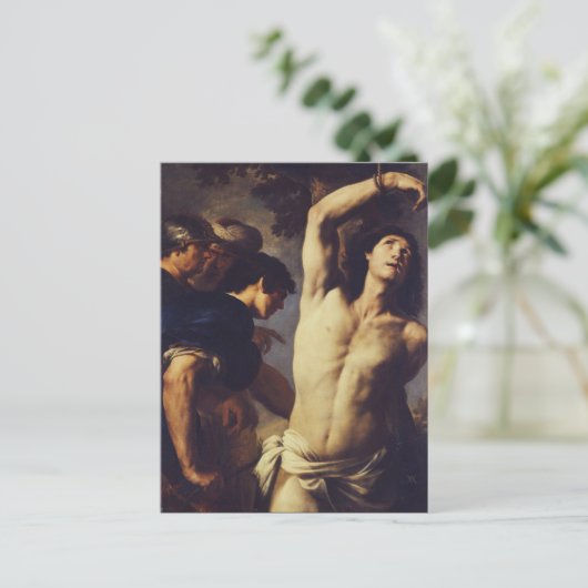 アンドレア・ヴァカロによる聖セバスチャンの殉教 ポストカード (スタンド正面)