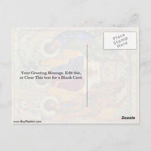 アンドレイルブレフによる神聖な三位一体 ポストカード (裏面)