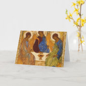 アンドレイ・ルブレフによる聖なる三位一体 カード (黄色い花)