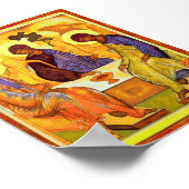 アンドレイ・ルブレフによる聖なる三位一体。素晴らし絵画の巨乳 ポスター (角)