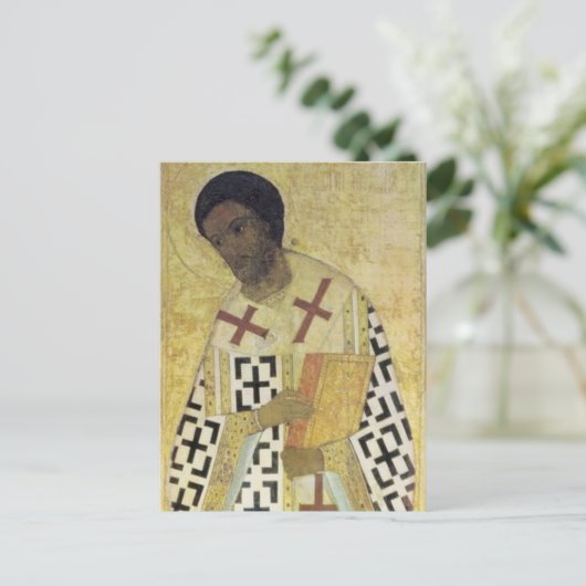 アンドレイ・ルブレフによる聖ヨハネ・クリソストム ポストカード (スタンド正面)