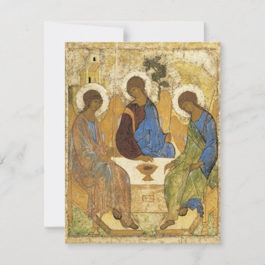 アンドレイ・ルブレフ象徴的な三位一体天使アブラハム聖書 カード (正面)