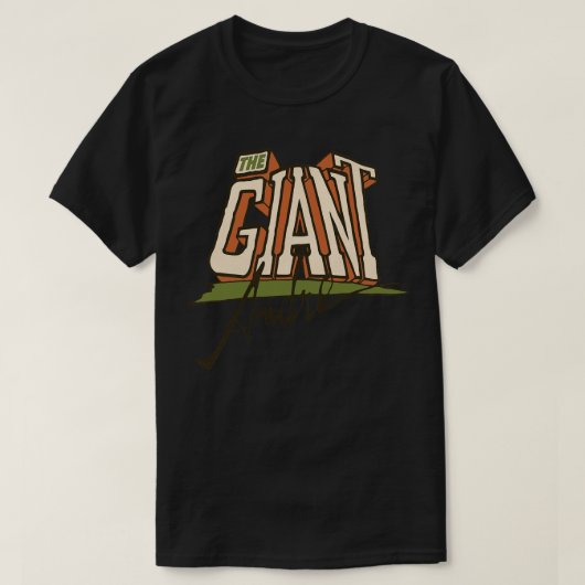 アンドレザジャイアント80年代レトロレスリング姿 Tシャツ (デザイン正面)