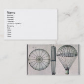 アンドレジェイクスGarne著最初のパラシュート降下 名刺 (正面/裏面)