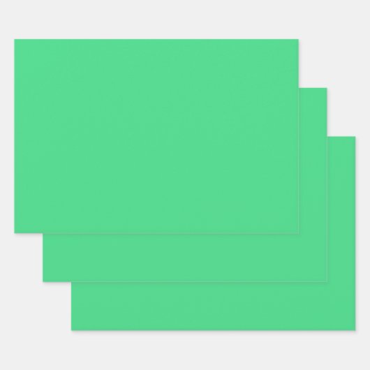 アンドロイドの無地の緑 ラッピングペーパーシート (セット)