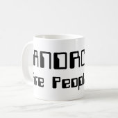 アンドロイドも人だ！ コーヒーマグカップ (正面左)