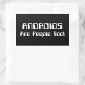 アンドロイドも人だ！ 長方形シール (バッグ)