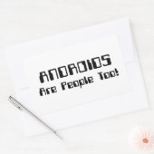 アンドロイドも人だ！ 長方形シール (封筒)