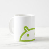 アンドロイドを考えて下さい コーヒーマグカップ (正面左)