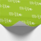 アンドロイドグリーンデコ保アCalmとテキスト ラッピングペーパー (角)