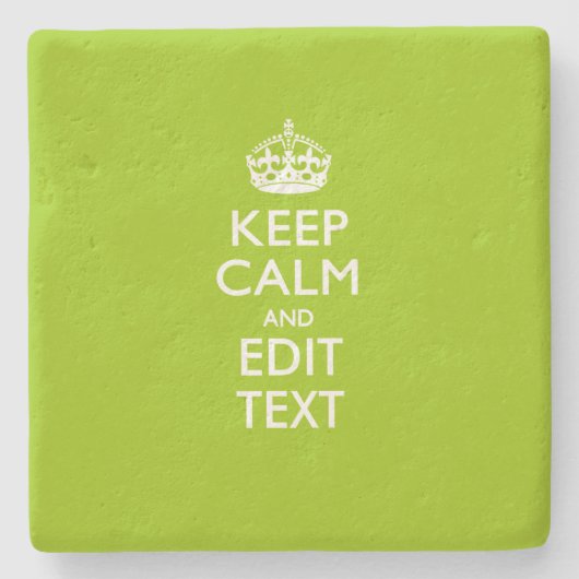 アンドロイドグリーン保スタイルCalmとYour Text ストーンコースター (正面)