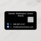 アンドロイドソフトウェアエンジニアプレミアムブラック 名刺 (裏面)