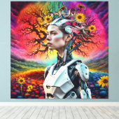 アンドロイドツリー キャンバスプリント (インサイチュ (ウッドフロア))