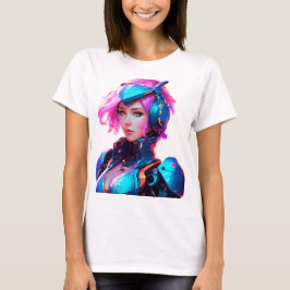 アンドロイドテクノ宇宙ガール Tシャツ