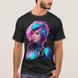 アンドロイドテクノ宇宙ガール Tシャツ