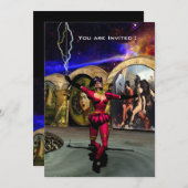 アンドロイドバレエ黒赤青空童話 招待状 (正面/裏面)