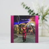 アンドロイドバレエ，赤ピンクブルーSF 招待状 (スタンド正面)