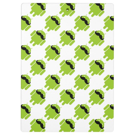 アンドロイドロボットお洒落口ひげスタイル クリップボード (裏面)