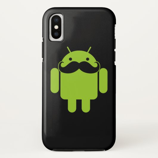 アンドロイドロボットの黒ひげ Case-Mate iPhoneケース (裏面)