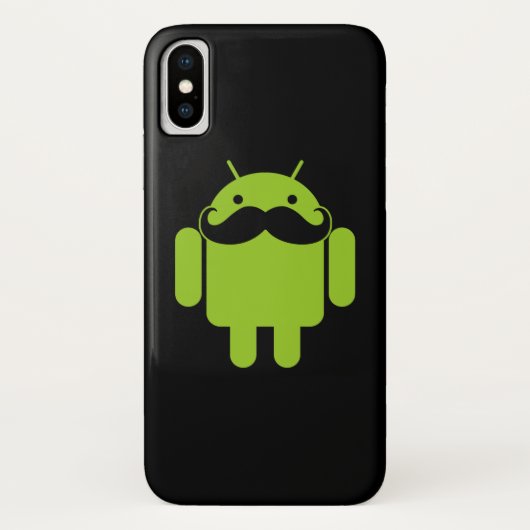アンドロイドロボットの黒ひげ Case-Mate iPhoneケース (裏面)