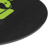 アンドロイドロボット口ひげスタイルオン黒 カッティングボード (角)