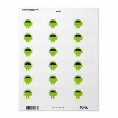 アンドロイドロボット口髭 ラベル (フルシート)