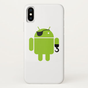 アンドロイドロボット象徴的な海賊スタイル iPhone X ケース