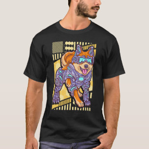 アンドロイド柴犬サイボーロボットドッグ未来的ロボ Tシャツ