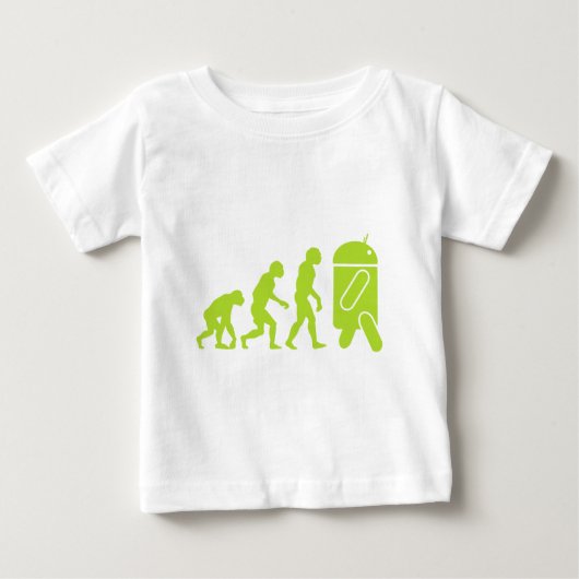 アンドロイド進化 ベビーTシャツ (正面)