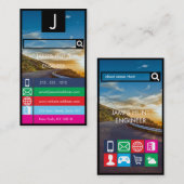 アンドロイド風　エンジニア名刺 名刺 (正面/裏面)